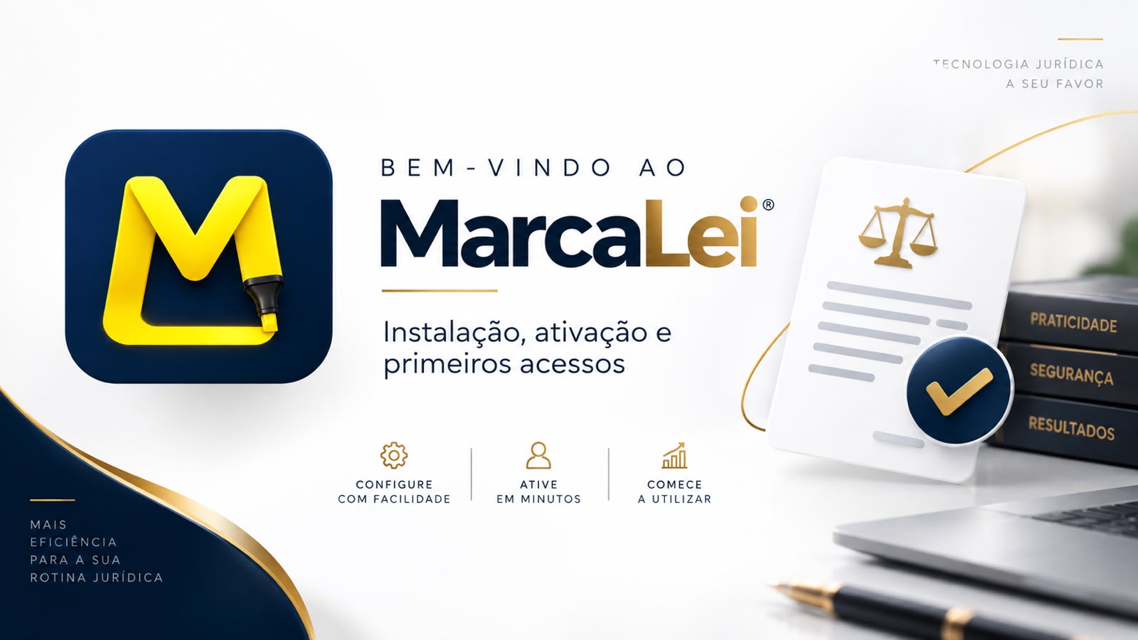 Tela de boas-vindas do MarcaLEI